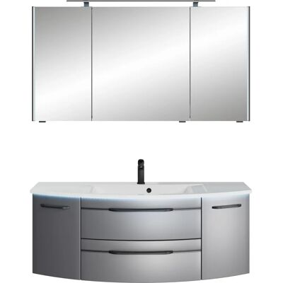 SAPHIR Serie 7045 2-teiliges Badezimmer-Set - Mineralmarmor-Waschtisch & LED-Spiegelschrank SAPHIR Serie 7045 2-teiliges Badezimmer-Set - Mineralmarmor-Waschtisch & LED-Spiegelschrank