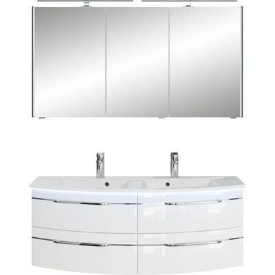 SAPHIR Badezimmer-Set - Weiß Hochglanz - Badezimmermöbel-Set SAPHIR Badezimmer-Set - Weiß Hochglanz - Badezimmermöbel-Set