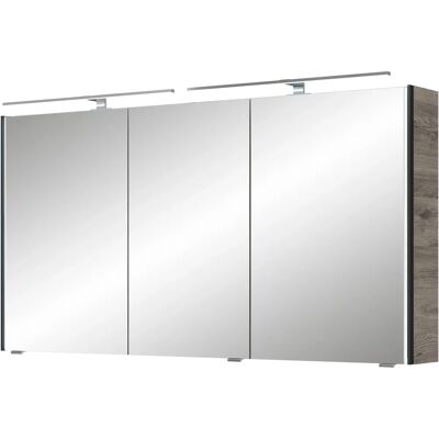 SAPHIR Modell 7045 Badezimmer-Spiegelschrank - Halifax Eiche quer Nachbildung - 3 Türen SAPHIR Modell 7045 Badezimmer-Spiegelschrank - Halifax Eiche quer Nachbildung - 3 Türen
