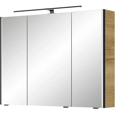 SAPHIR 7045 Badezimmer-Spiegelschrank - Halifax Eiche quer Nachbildung SAPHIR 7045 Badezimmer-Spiegelschrank - Halifax Eiche quer Nachbildung