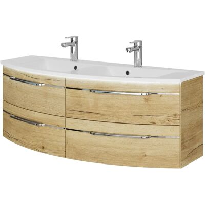 SAPHIR Serie 7045 Mineralmarmor-Waschtisch & Unterschrank - 131cm SAPHIR Serie 7045 Mineralmarmor-Waschtisch & Unterschrank - 131cm
