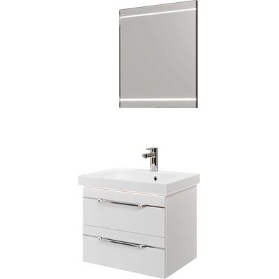 SAPHIR Balto Badezimmermöbel-Set - Weiß Hochglanz mit Chrome SAPHIR Balto Badezimmermöbel-Set - Weiß Hochglanz mit Chrome