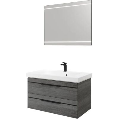 SAPHIR Balto Badezimmermöbel-Set - Wandmontage, Grau SAPHIR Balto Badezimmermöbel-Set - Wandmontage, Grau