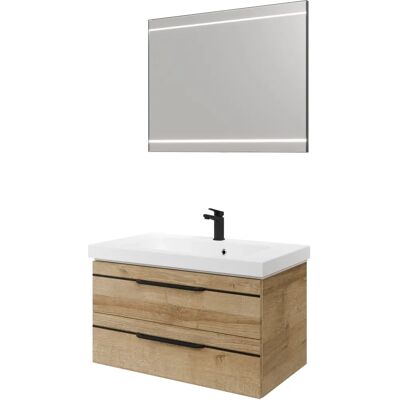 SAPHIR Balto Badmöbel-Set - Mineralmarmor Waschtisch & LED-Spiegel SAPHIR Balto Badmöbel-Set - Mineralmarmor Waschtisch & LED-Spiegel