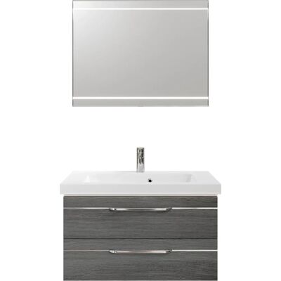 SAPHIR Balto Mineralmarmor-Waschtisch mit LED-Spiegel, Waschplatz - Badmöbel-Set SAPHIR Balto Mineralmarmor-Waschtisch mit LED-Spiegel, Waschplatz - Badmöbel-Set