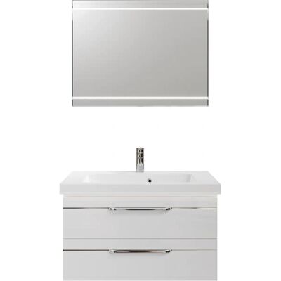 SAPHIR Balto Badmöbel-Set - Hochglanz Weiß mit Chromeinlage SAPHIR Balto Badmöbel-Set - Hochglanz Weiß mit Chromeinlage