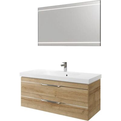SAPHIR Balto 2-teiliges Badezimmer-Set mit LED-Spiegel - Badmöbel SAPHIR Balto 2-teiliges Badezimmer-Set mit LED-Spiegel - Badmöbel