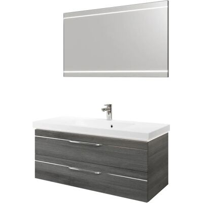 SAPHIR Balto Badezimmermöbel-Set - Mineralmarmor, LED-Spiegel, Grau SAPHIR Balto Badezimmermöbel-Set - Mineralmarmor, LED-Spiegel, Grau