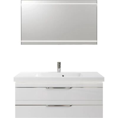SAPHIR Balto 2-teiliges Badezimmer-Set mit Mineralmarmor-Waschtisch & LED-Spiegel SAPHIR Balto 2-teiliges Badezimmer-Set mit Mineralmarmor-Waschtisch & LED-Spiegel