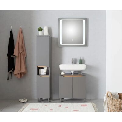 SAPHIR Quickset 3-teiliges Badezimmermöbel-Set - Grau Quarz SAPHIR Quickset 3-teiliges Badezimmermöbel-Set - Grau Quarz