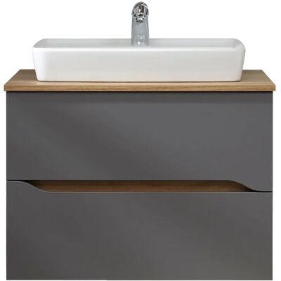 SAPHIR Quickset 2-teiliges Badezimmer-Set - Keramik-Waschtisch, LED-Spiegel SAPHIR Quickset 2-teiliges Badezimmer-Set - Keramik-Waschtisch, LED-Spiegel