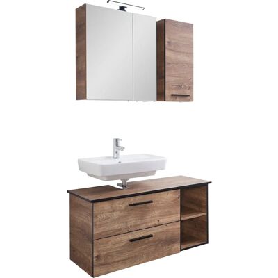 SAPHIR Quickset 374 Badmöbel-Set - 3-teilig, mit LED-Spiegelschrank SAPHIR Quickset 374 Badmöbel-Set - 3-teilig, mit LED-Spiegelschrank