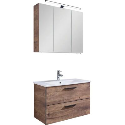 SAPHIR Quickset 374 Badezimmermöbel-Set - Eiche Ribbeck quer Nachbildung SAPHIR Quickset 374 Badezimmermöbel-Set - Eiche Ribbeck quer Nachbildung