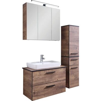 SAPHIR Quickset 374 Badezimmermöbel-Set - 3-teilig, Braun SAPHIR Quickset 374 Badezimmermöbel-Set - 3-teilig, Braun