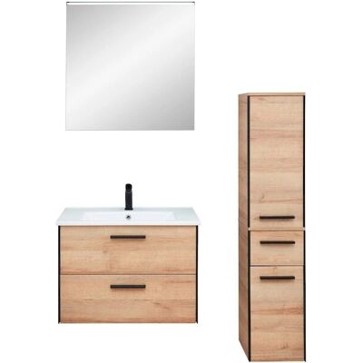 SAPHIR Riviera Eiche 3-teilig Badmöbel-Set SAPHIR Riviera Eiche 3-teilig Badmöbel-Set
