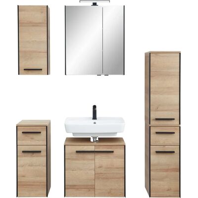 SAPHIR Riviera Eiche 5-teilig Badmöbel-Set - Badezimmer SAPHIR Riviera Eiche 5-teilig Badmöbel-Set - Badezimmer