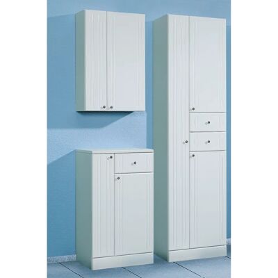 SAPHIR Quickset 955 Badschrank - Hochglanz weiß, 3 Türen, 2 Schubladen SAPHIR Quickset 955 Badschrank - Hochglanz weiß, 3 Türen, 2 Schubladen