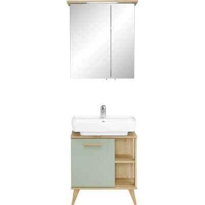 SAPHIR Riviera Eiche Salbei Badezimmer-Set - Badmöbel-Set SAPHIR Riviera Eiche Salbei Badezimmer-Set - Badmöbel-Set
