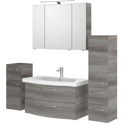 SAPHIR 6005 Sprint Badezimmermöbel-Set - 4-teilig, Keramik-Waschtisch, LED-Spiegelschrank SAPHIR 6005 Sprint Badezimmermöbel-Set - 4-teilig, Keramik-Waschtisch, LED-Spiegelschrank