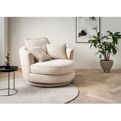 Leonique MAISIE - Drehstuhl - Beige - Modernes Design Leonique MAISIE - Drehstuhl - Beige - Modernes Design