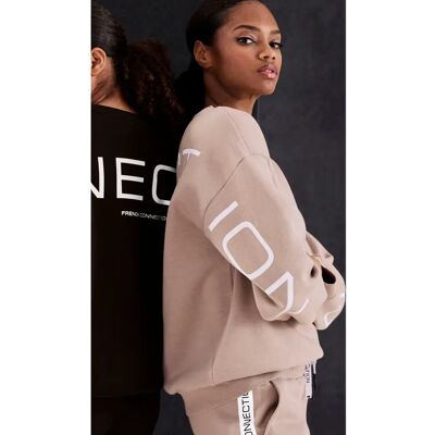 French Connection Beige Sweatshirt Gr. 40/42 - Sweatshirt French Connection Beige Sweatshirt Gr. 40/42 - Sweatshirt