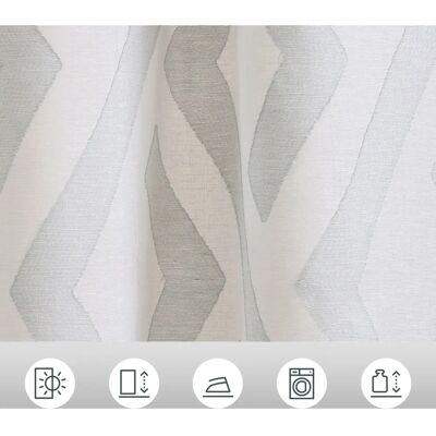 Bruno Banani Lynn Halbdurchsichtige Graue Gardine - Gardinen Bruno Banani Lynn Halbdurchsichtige Graue Gardine - Gardinen