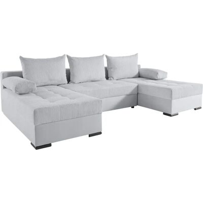 INOSIGN Josy U-Form Sofa - U-Form Microvelours-Cord Couch INOSIGN Josy U-Form Sofa - U-Form Microvelours-Cord Couch