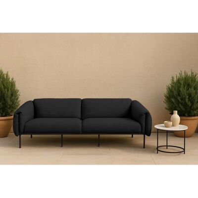 Andas Lumi 3-Sitzer Outdoor Sofa - Wetterfest, Schwarz Andas Lumi 3-Sitzer Outdoor Sofa - Wetterfest, Schwarz