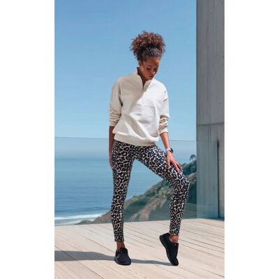 LASCANA ACTIVE XS (32/34) Beigene Tier-Print Hochtaillierte Sport-Leggings - Leggings LASCANA ACTIVE XS (32/34) Beigene Tier-Print Hochtaillierte Sport-Leggings - Leggings