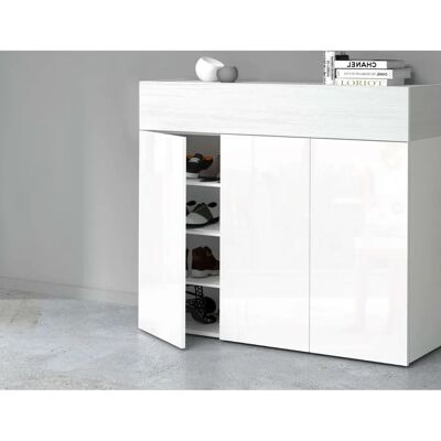 INOSIGN Savona Schuhschrank - Weiß Hochglanz - 3-türig - 114x100x35 cm INOSIGN Savona Schuhschrank - Weiß Hochglanz - 3-türig - 114x100x35 cm