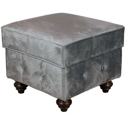 HOME AFFAIRE MENDITTE - Hocker - hellgrau - 55x55cm HOME AFFAIRE MENDITTE - Hocker - hellgrau - 55x55cm