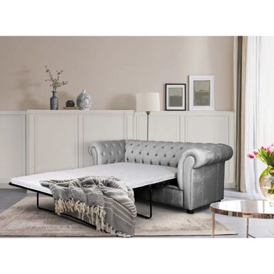 Home Affaire Charen Te 3-Sitzer, Grau, Samtvelours, Made in Polen Home Affaire Charen Te 3-Sitzer, Grau, Samtvelours, Made in Polen