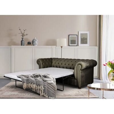 Home affaire CHARENTE 3-Sitzer Sofa mit Bettfunktion - Braun, Samtvelours Home affaire CHARENTE 3-Sitzer Sofa mit Bettfunktion - Braun, Samtvelours