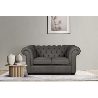 HOME AFFAIRE CHARENTE - 2-Sitzer Sofa, Microfaser Nubuk, Dunkelgrau HOME AFFAIRE CHARENTE - 2-Sitzer Sofa, Microfaser Nubuk, Dunkelgrau