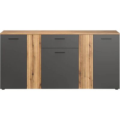 INOSIGN Estepona Sideboard - 181cm, anthrazit & Eiche - Modernes Möbelstück INOSIGN Estepona Sideboard - 181cm, anthrazit & Eiche - Modernes Möbelstück