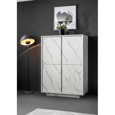INOSIGN Carrara Weiß Marmor Optik Highboard - Stauraum Möbel INOSIGN Carrara Weiß Marmor Optik Highboard - Stauraum Möbel