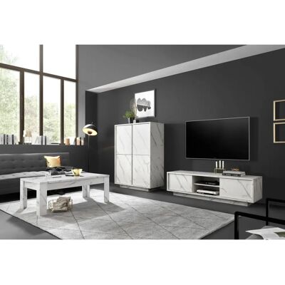 INOSIGN Carrara Weiß Marmor-Optik Rechteckiger Couchtisch INOSIGN Carrara Weiß Marmor-Optik Rechteckiger Couchtisch