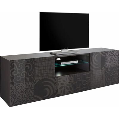 INOSIGN Miro Lowboard - Anthrazit Hochglanz mit Siebdruck INOSIGN Miro Lowboard - Anthrazit Hochglanz mit Siebdruck
