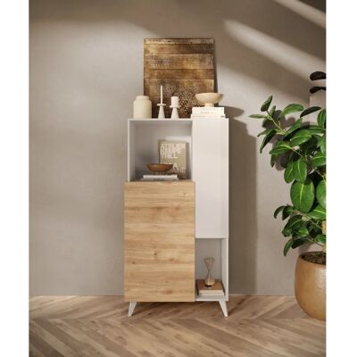 INOSIGN Monaco Highboard - Weiß, Eiche Cadiz NB, Soft-Close INOSIGN Monaco Highboard - Weiß, Eiche Cadiz NB, Soft-Close