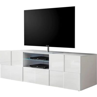 INOSIGN Dama Weiß Hochglanz TV-Board - Modern 3D Design INOSIGN Dama Weiß Hochglanz TV-Board - Modern 3D Design