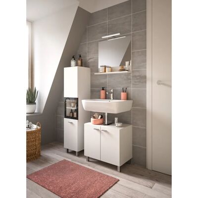 WELLTIME Tampa Badezimmer-Set - Weiß, 102cm Breit, 3-teilig WELLTIME Tampa Badezimmer-Set - Weiß, 102cm Breit, 3-teilig