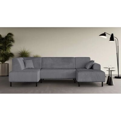 HOME AFFAIRE U-Form Sofa - Wellenunterfederung - Grau - 6 Sitze HOME AFFAIRE U-Form Sofa - Wellenunterfederung - Grau - 6 Sitze