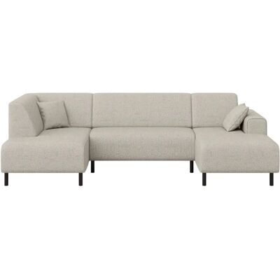 Home affaire U-Form Wohnlandschaft - 3-Sitzer, Beige, Handgefertigt Home affaire U-Form Wohnlandschaft - 3-Sitzer, Beige, Handgefertigt