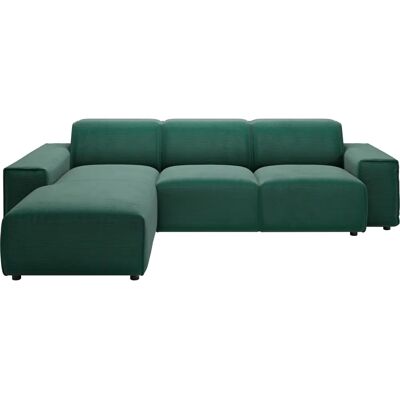 Andas Grünes Nordic Sofa - Wellenunterfederung, Microfaser, Linke Recamiere - Sofa Andas Grünes Nordic Sofa - Wellenunterfederung, Microfaser, Linke Recamiere - Sofa