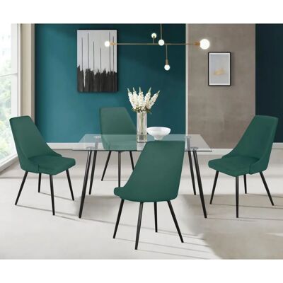 INOSIGN Danny-Malio Velours Esstisch-Set - Dining Set INOSIGN Danny-Malio Velours Esstisch-Set - Dining Set