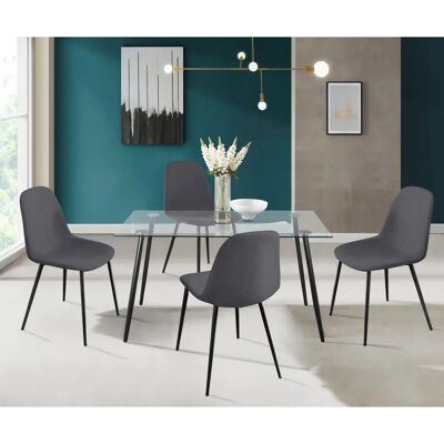 INOSIGN Danny-Miller Grau Cord Essgruppe - Sitzmöbel-Set INOSIGN Danny-Miller Grau Cord Essgruppe - Sitzmöbel-Set