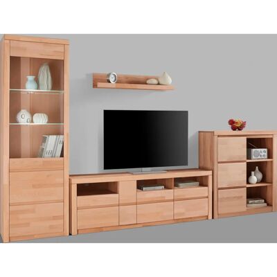 Home AFFAIRE Silkeborg Beigene Teilmassivholzwand - Wohnwand Home AFFAIRE Silkeborg Beigene Teilmassivholzwand - Wohnwand
