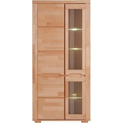 HOME AFFAIRE Denis Beigefarbene Holzvitrine - Vitrine HOME AFFAIRE Denis Beigefarbene Holzvitrine - Vitrine