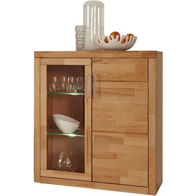 HOME AFFAIRE Eiche Teilmassiv Holzvitrine - Schrank HOME AFFAIRE Eiche Teilmassiv Holzvitrine - Schrank