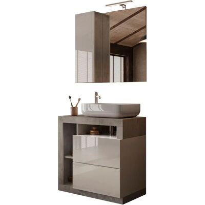 WELLTIME Hamburg Badezimmermöbel-Set - Weiß - Breite 79cm WELLTIME Hamburg Badezimmermöbel-Set - Weiß - Breite 79cm